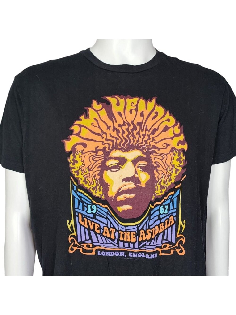 Jimi Hendrix Live At The Astoria 1967 Graphic Tee Black L Short Sleeve Vintage S